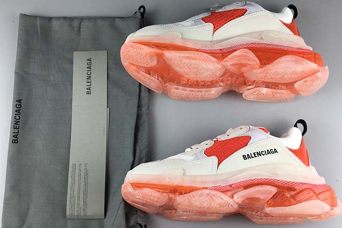 BALENCIAGE TRIPLE TRAINER ‘RED -WHITE ‘ 541624 WO90L 1618