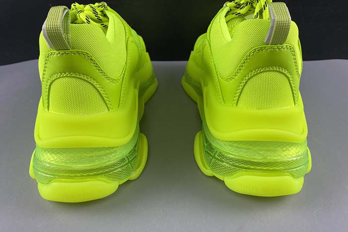 Ba*len*cia*ga triple s clear sole l.free dou.foam/not washed so fluo yellow
