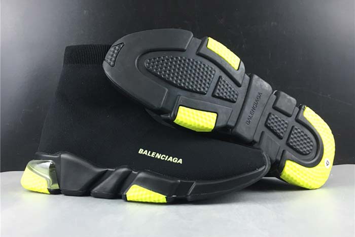 Ba*len*cia*ga me noir/vert speed elastiek plat