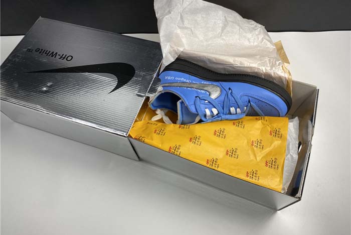 NIKE Off-White  X AIR FORCE 1 LOW UNIVERSITY BLUE CK0866-401
