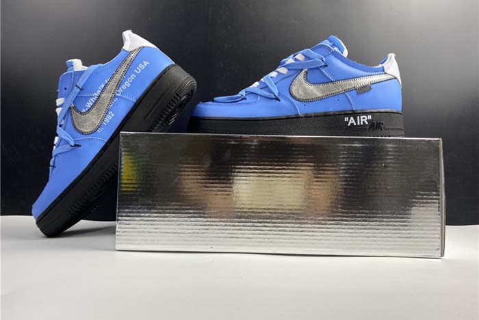 NIKE Off-White  X AIR FORCE 1 LOW UNIVERSITY BLUE CK0866-401