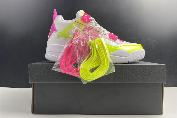 AIR JORDAN 4 GIRLS LEMON VENOM PINK BLAST CV7808-100