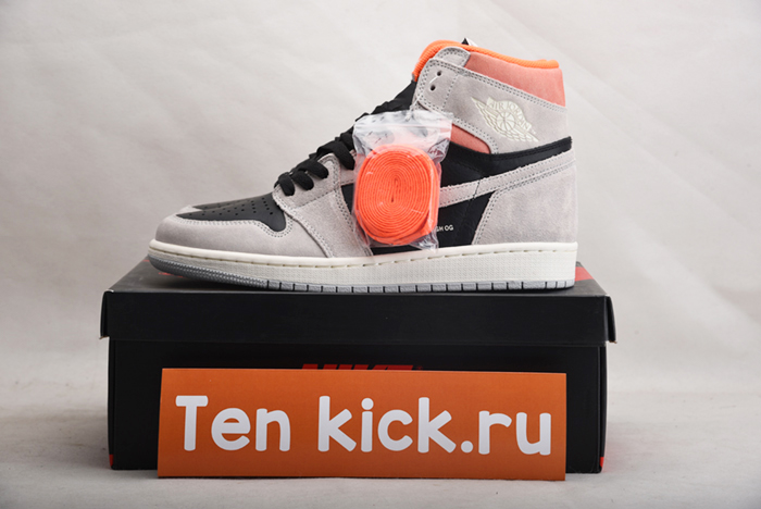 Air Jordan 1 Retro High OG ''Grey Crimson'' - Air Jordan - 555088-018