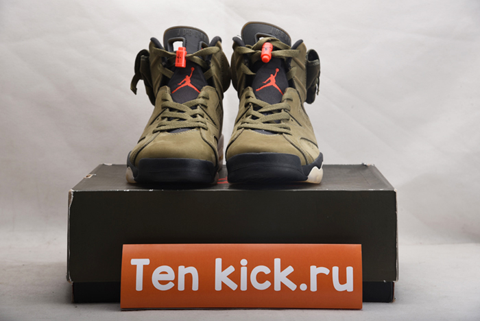 TRAVIS SCOTT AIR JORDAN 6 MEDIUM OLIVE - CN1084-200