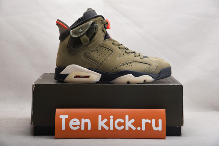 TRAVIS SCOTT AIR JORDAN 6 MEDIUM OLIVE - CN1084-200