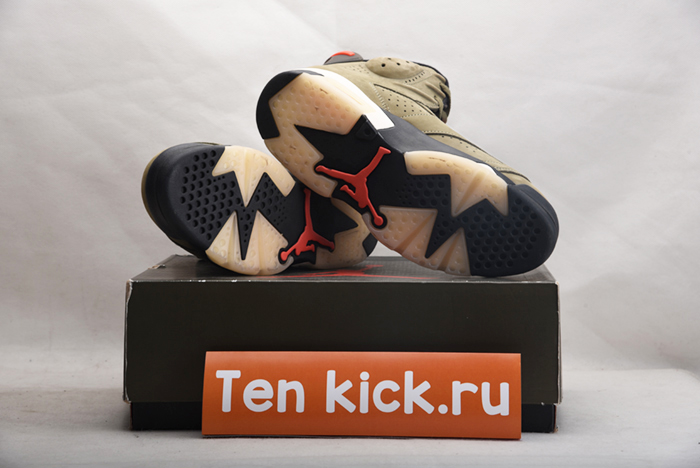 TRAVIS SCOTT AIR JORDAN 6 MEDIUM OLIVE - CN1084-200