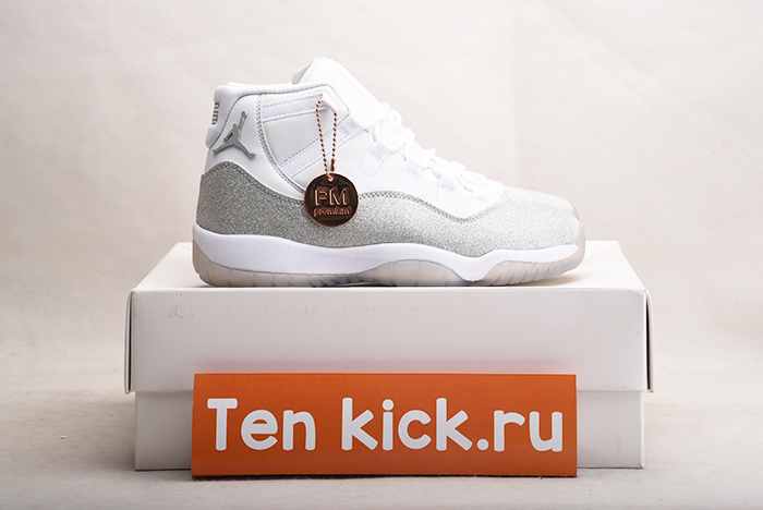 JORDAN 11 RETRO WHITE METALLIC SILVER - AR0715-100
