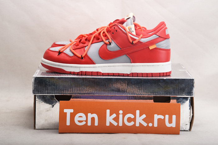 NIKE DUNK LOW Off-White  UNIVERSITY RED - CT0856-600