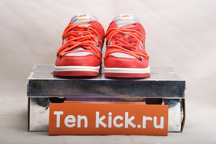 NIKE DUNK LOW Off-White  UNIVERSITY RED - CT0856-600