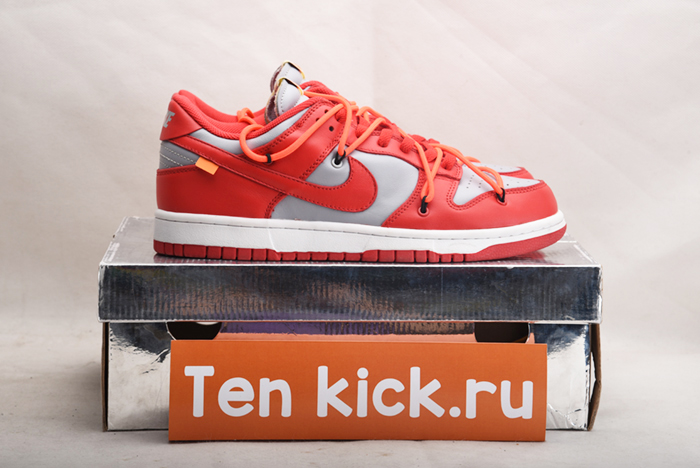 NIKE DUNK LOW Off-White  UNIVERSITY RED - CT0856-600