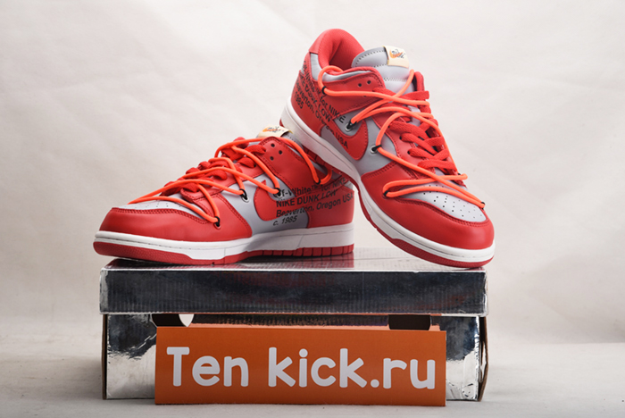 NIKE DUNK LOW Off-White  UNIVERSITY RED - CT0856-600