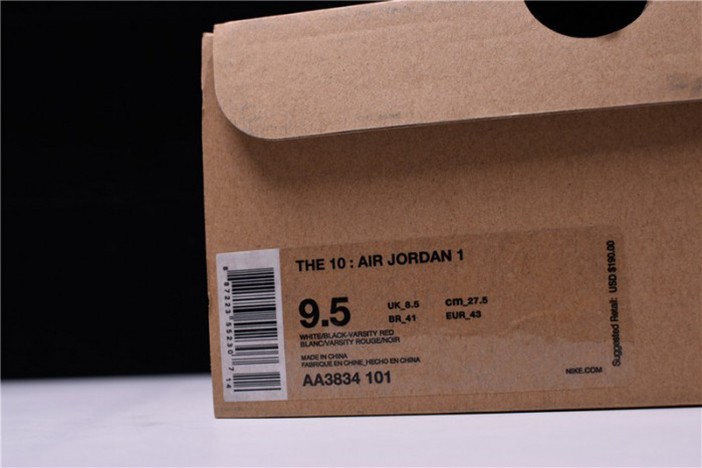 Off-White  Air Jordan 1 Retro Chicago The Ten AA3834-101
