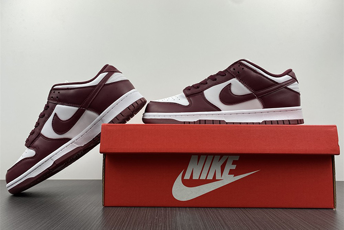 New Nike Dunk Low “Bordeaux” White/Bordeaux DD1503-108