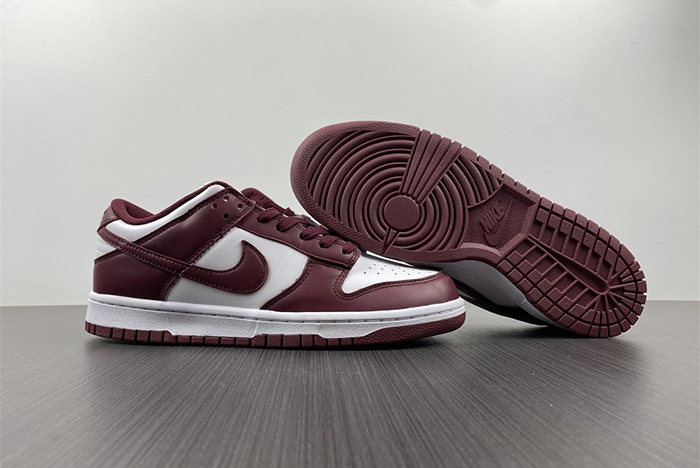 New Nike Dunk Low “Bordeaux” White/Bordeaux DD1503-108