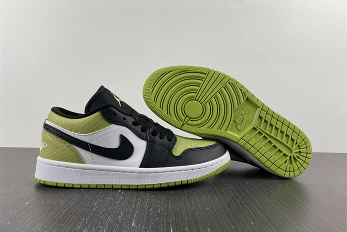 Air Jordan 1 Low "Vivid Green Snakeskin" DX4446 301