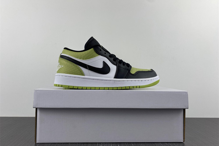 Air Jordan 1 Low "Vivid Green Snakeskin" DX4446 301