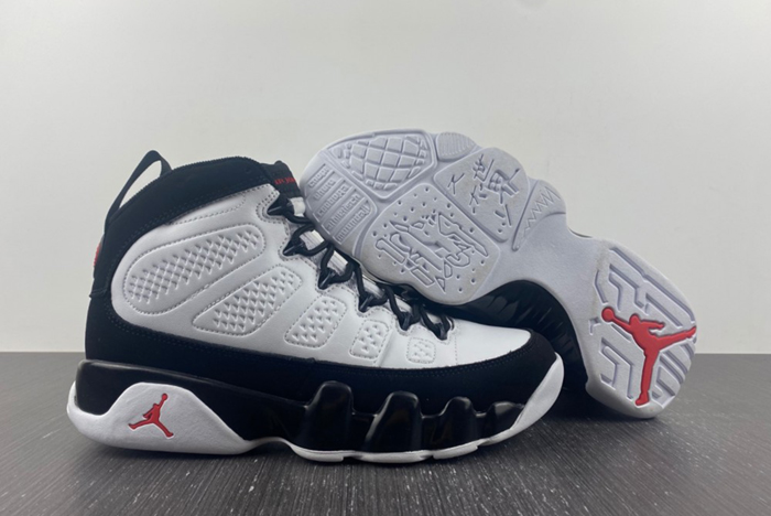 Air Jordan 9 Retro White Black Red  302370-112