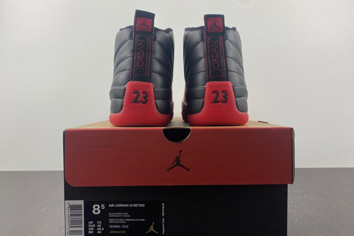 AIR JORDAN 12 “FLU GAME” Black/Varsity Red mens 130690-002