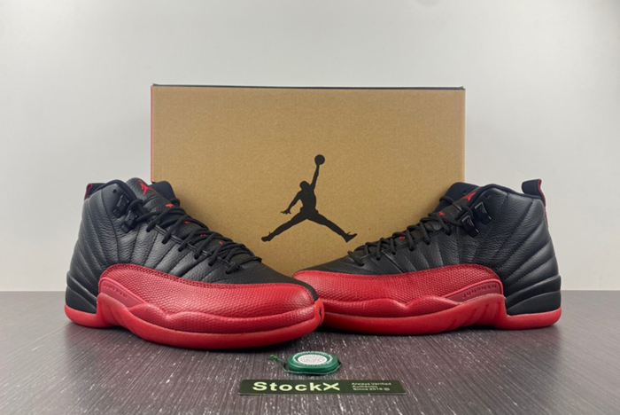 AIR JORDAN 12 “FLU GAME” Black/Varsity Red mens 130690-002