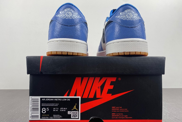 Air Jordan 1 Retro Low OG Beige Black University Blue DZ0791-102