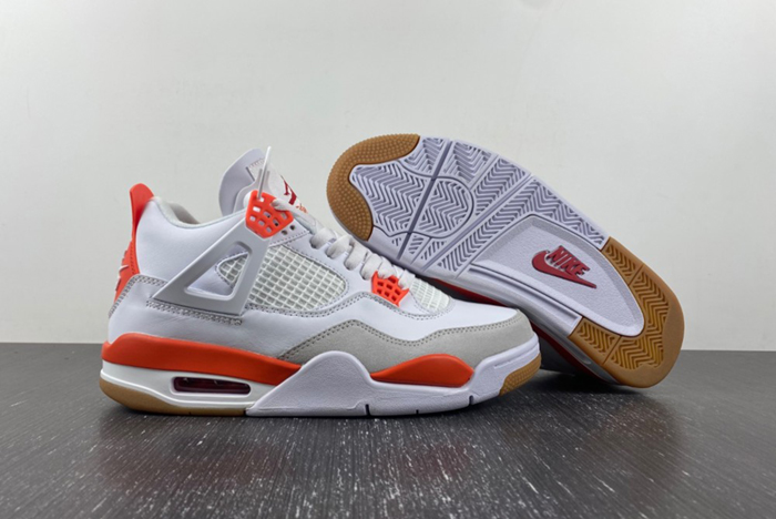 Nike SB X Air Jordan 4 Retro White Orange  DR5415-108