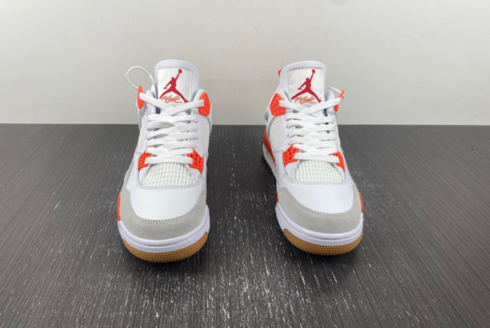 Nike SB X Air Jordan 4 Retro White Orange  DR5415-108