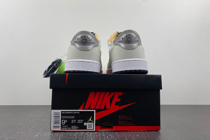 Jordan 1 Retro Low White Ghost Green Black  DM7837-103