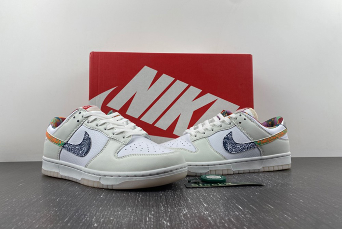 Nike Dunk Low White Multi-Color Paisley  FN8913-141