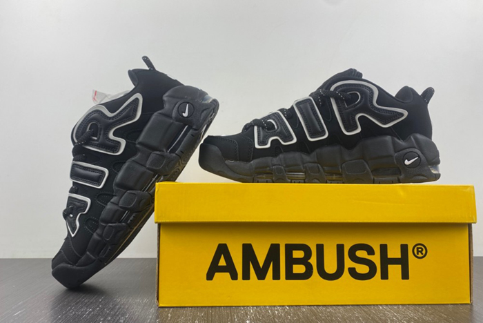 AMBUSH x Nike Air More Uptempo Low “Black/White”  FB1299-001