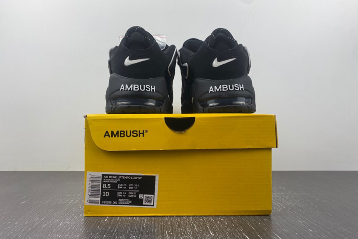 AMBUSH x Nike Air More Uptempo Low “Black/White”  FB1299-001