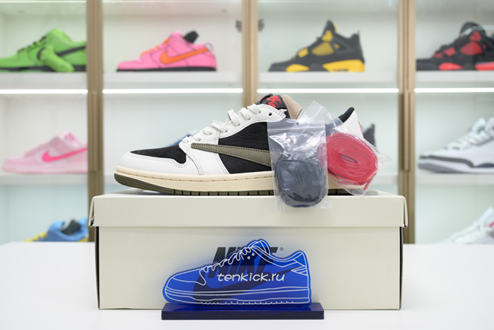 Travis Scott x Air Jordan 1 Low OG Olive  DZ4137-106