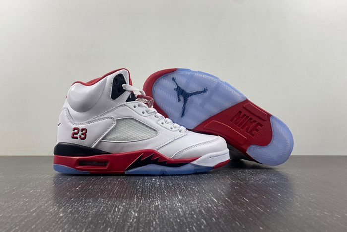 Jordan 5 Retro Fire Red Black Tongue 136027-120