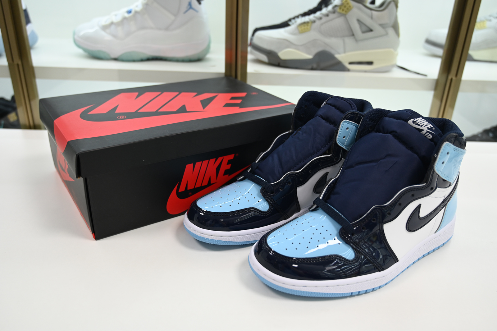 Air Jordan 1 UNC Blue Chill Patent   Leather CD0461-401