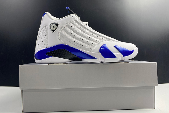 Jordan 14 Retro White Hyper Royal  487471-104