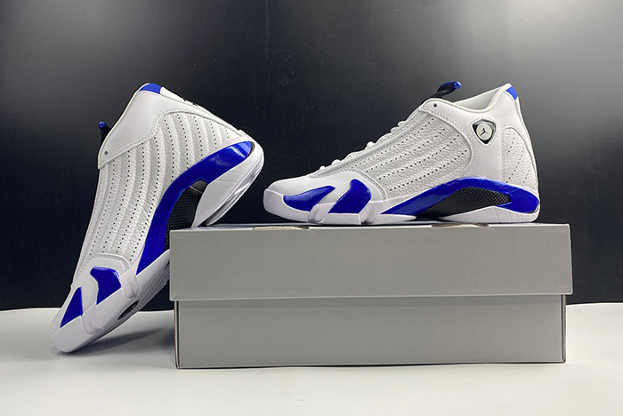 Jordan 14 Retro White Hyper Royal  487471-104