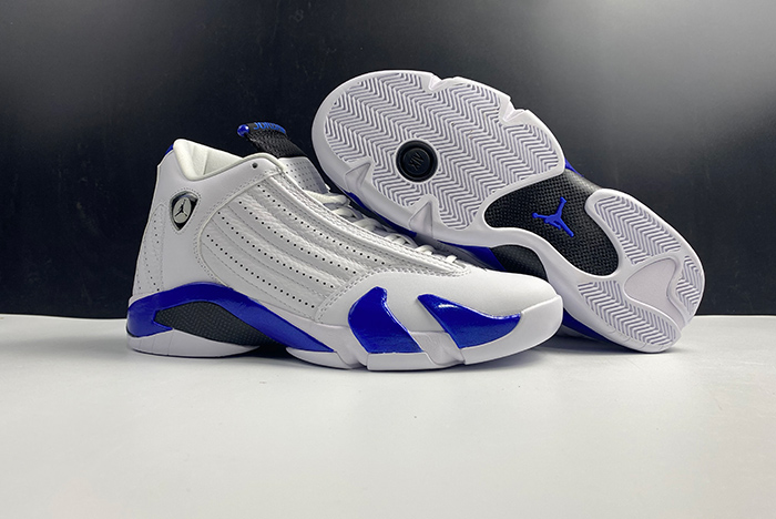 Jordan 14 Retro White Hyper Royal  487471-104