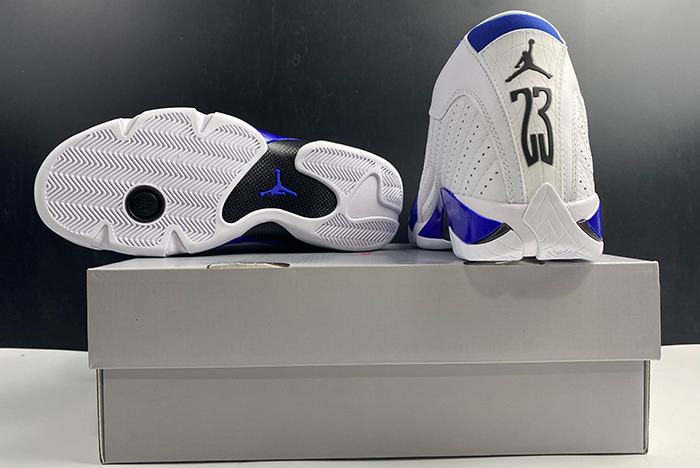 Jordan 14 Retro White Hyper Royal  487471-104