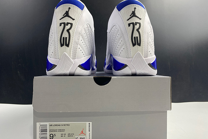 Jordan 14 Retro White Hyper Royal  487471-104