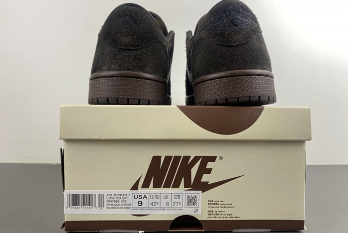 Travis Scott x Air Jordan 1 Low OG  「Velvet Brown」 DM7866-202vb