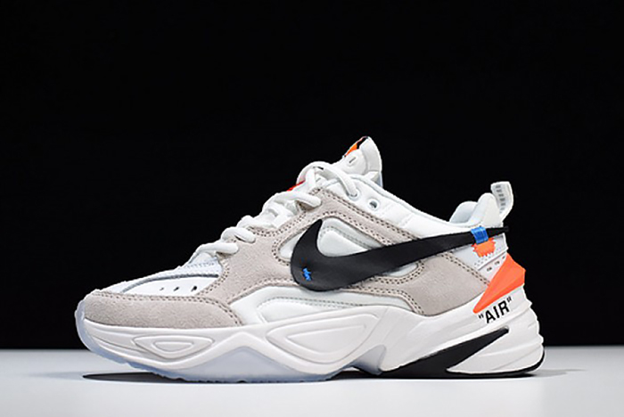 Off-White  x nike M2K tekno White, Black & Team Orange A03108 058